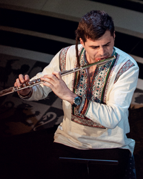 Stefan Diaconu musician playing flute
